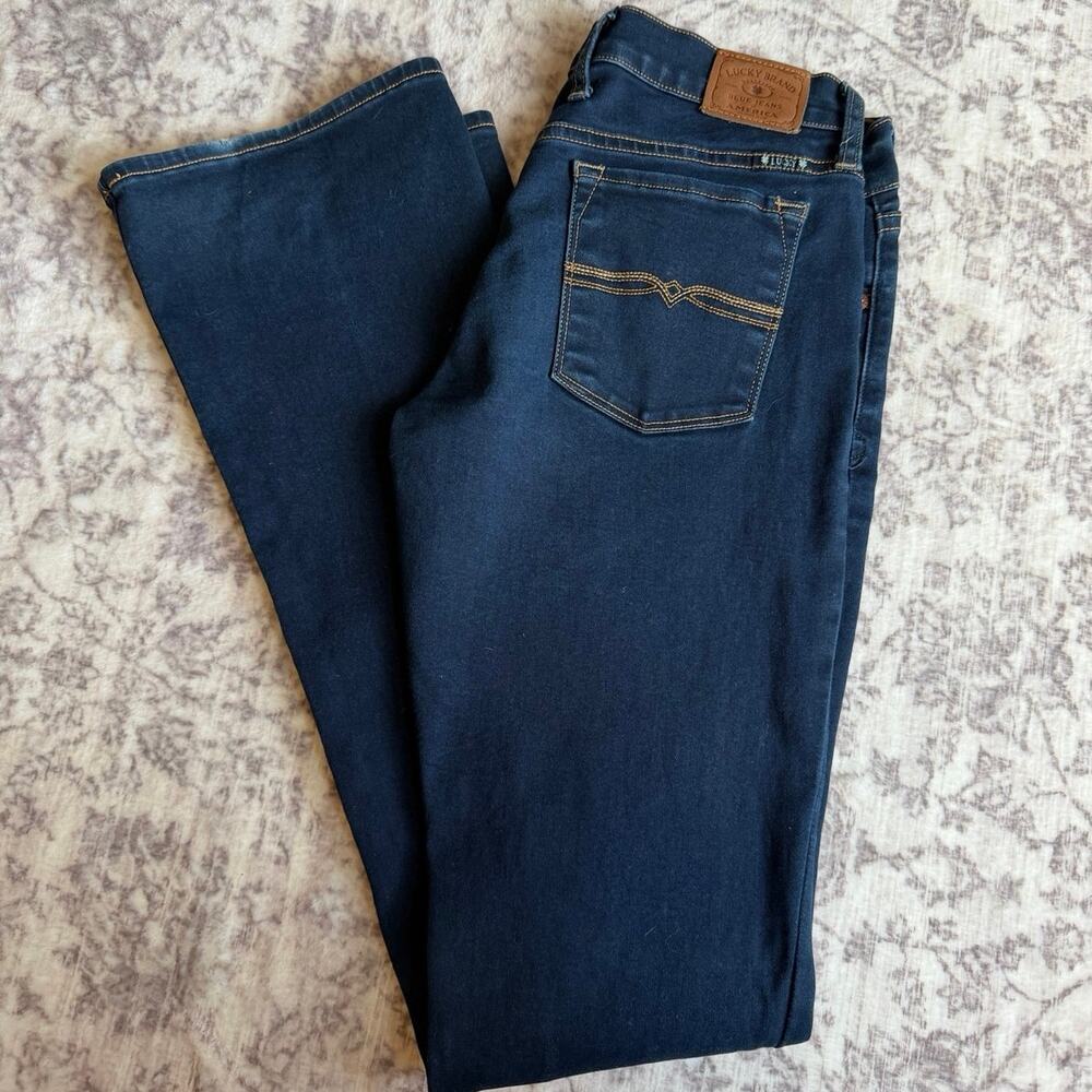 Lucky Brand Charlie Baby Bootcut Jeans Women's 4/27 Long Dark Wash